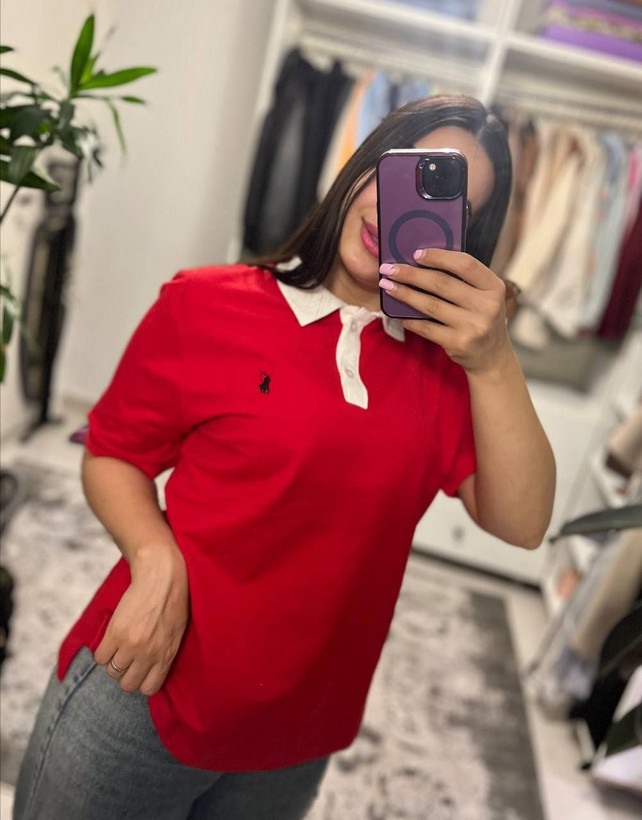 ✨ پولو شرت زنانه کلاسیک باکسی