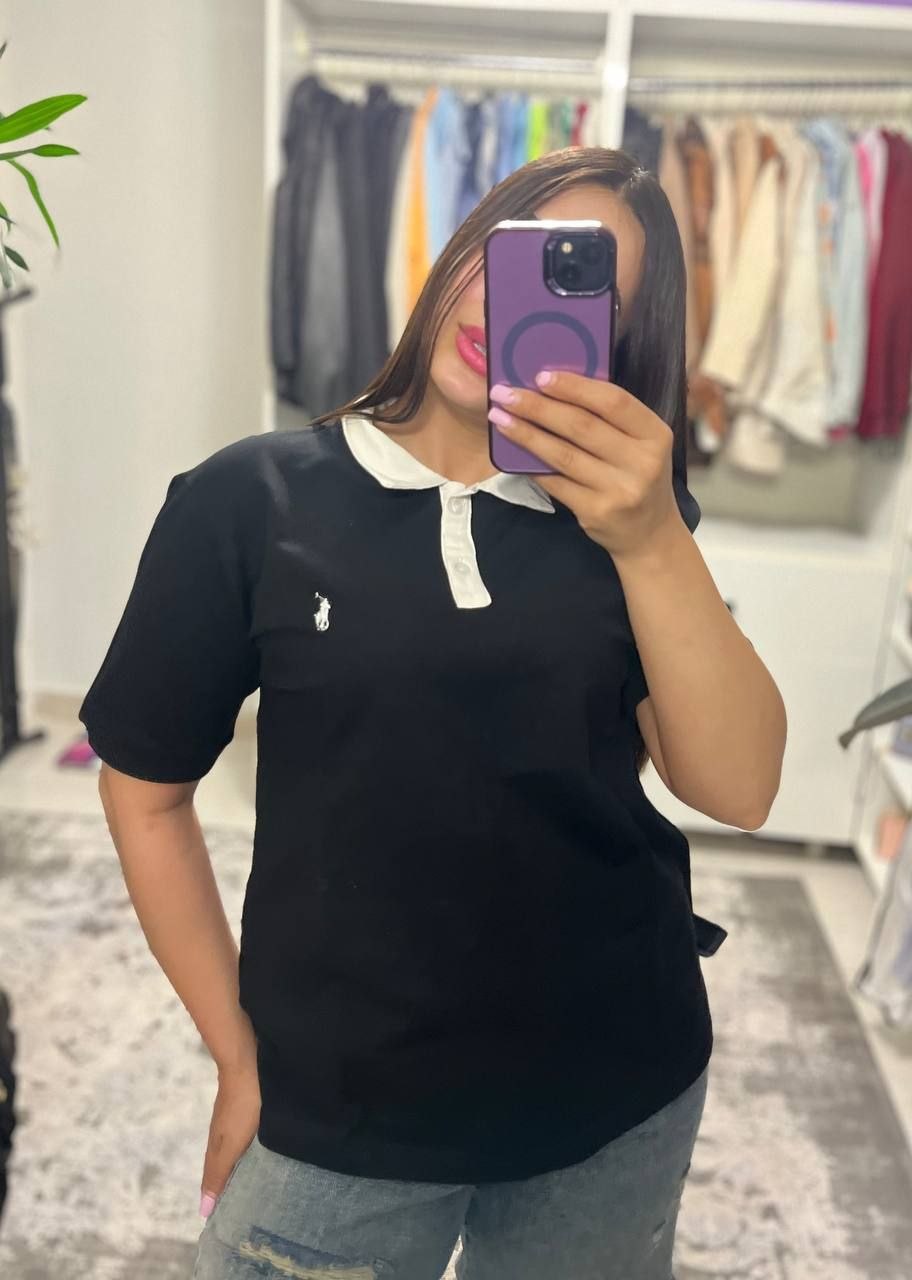 ✨ پولو شرت زنانه کلاسیک باکسی